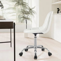 Chaise de bureau à domicile sans accoudoirs Javlergo, chaise de bureau d'ordinateur réglable en hauteur avec roulettes