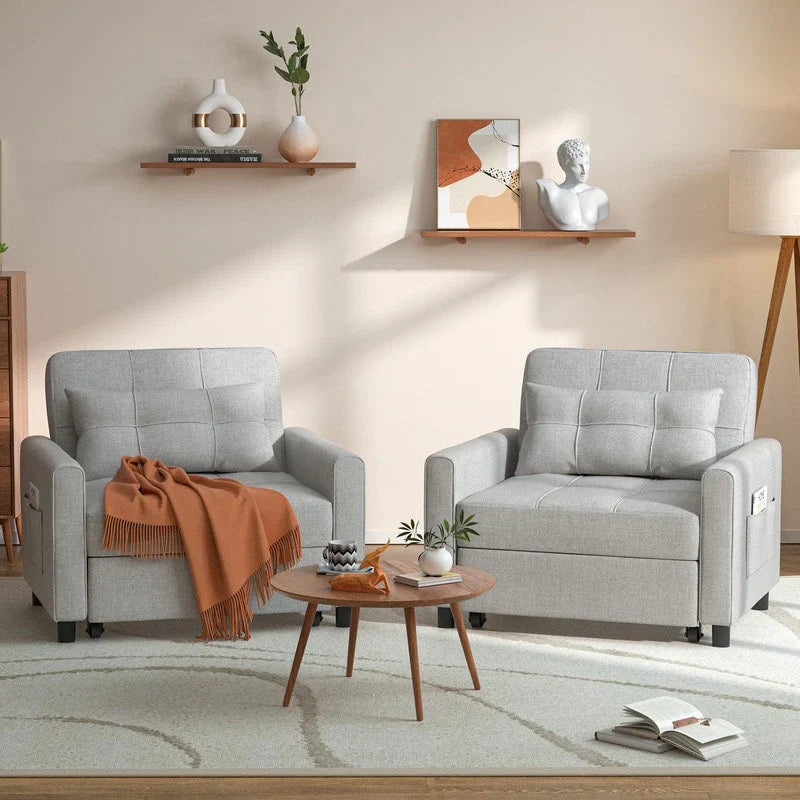 Canapé-lit réglable 3 en 1, fauteuil-canapé escamotable, lit pliant convertible pour salon