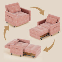 Canapé-lit réglable 3 en 1, fauteuil-canapé escamotable, lit pliant convertible pour salon