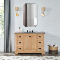 Hervas Meuble-lavabo avec dessus en marbre naturel sans miroir