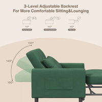 Canapé-lit réglable 3 en 1, fauteuil-canapé escamotable, lit pliant convertible pour salon