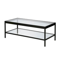 Table basse Alexis en métal et verre