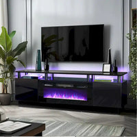 Meuble TV cheminée de 70 po avec foyer électrique de 36 po