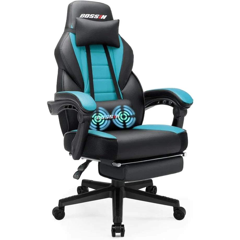 BOSSIN Chaise de gaming style racing, chaise de gamer grande et haute 300 lb à dossier haut chaise informatique