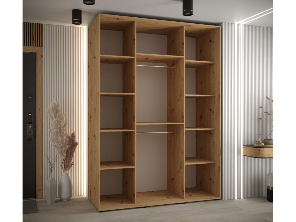 Armoire - Argent/Naturel clair