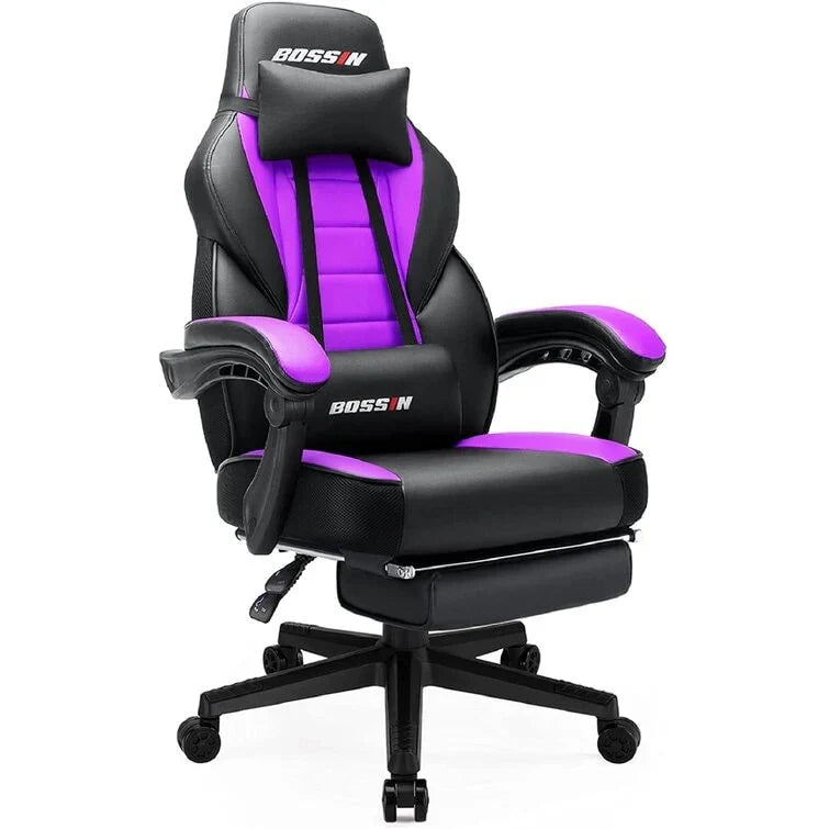 BOSSIN Chaise de gaming style racing, chaise de gamer grande et haute 300 lb à dossier haut chaise informatique