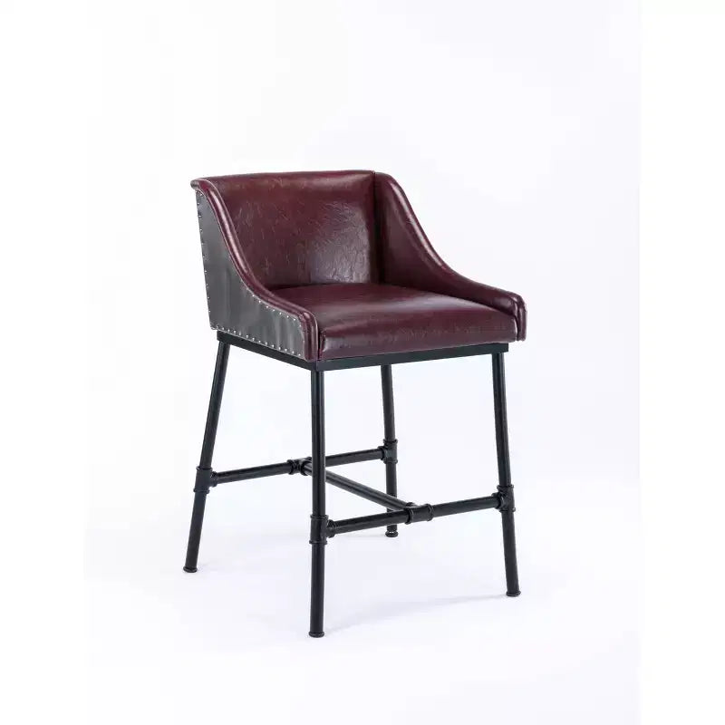 Tabouret de bar réglable en similicuir Parlor : Boraam, rembourré de mousse, structure métallique, hauteur 45,7 à 76,2 cm