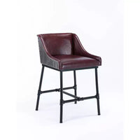 Tabouret de bar réglable en similicuir Parlor : Boraam, rembourré de mousse, structure métallique, hauteur 45,7 à 76,2 cm