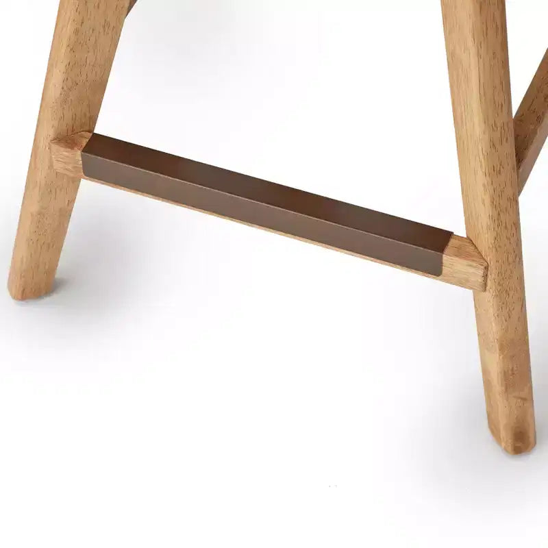 Lot de 2 tabourets de comptoir pivotants Buylateral Serena beige/noyer clair