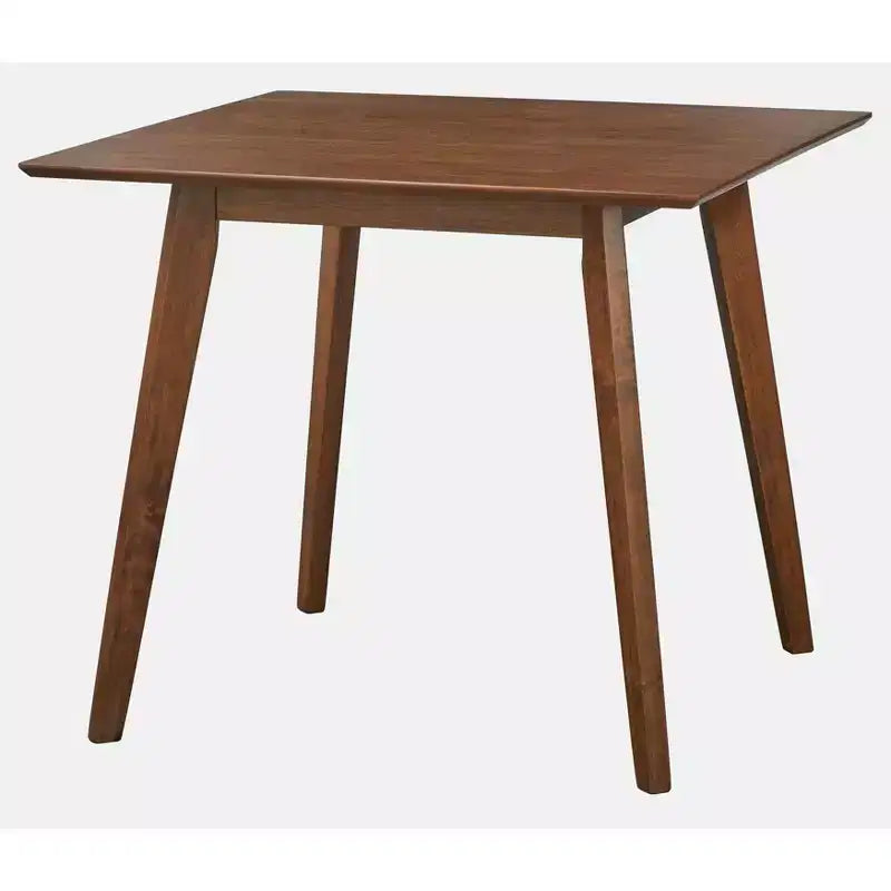 Buylateral Clybourn Table à manger carrée noyer mi-siècle moderne : Style moderne du milieu du siècle, pieds en hévéa, plateau en MDF