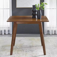 Buylateral Clybourn Table à manger carrée noyer mi-siècle moderne : Style moderne du milieu du siècle, pieds en hévéa, plateau en MDF