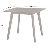 Buylateral Clybourn Table à manger carrée noyer mi-siècle moderne : Style moderne du milieu du siècle, pieds en hévéa, plateau en MDF