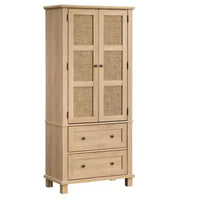 Armoire de cuisine en cannage Buylateral Lamberton chêne blond