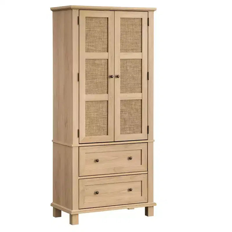 Armoire de cuisine en cannage Buylateral Lamberton chêne blond