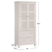 Armoire de cuisine en cannage Buylateral Lamberton chêne blond