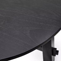 Ensemble repas extensible Lifestorey 5 pièces Edmonton style ferme avec chaises en bois massif noir mat