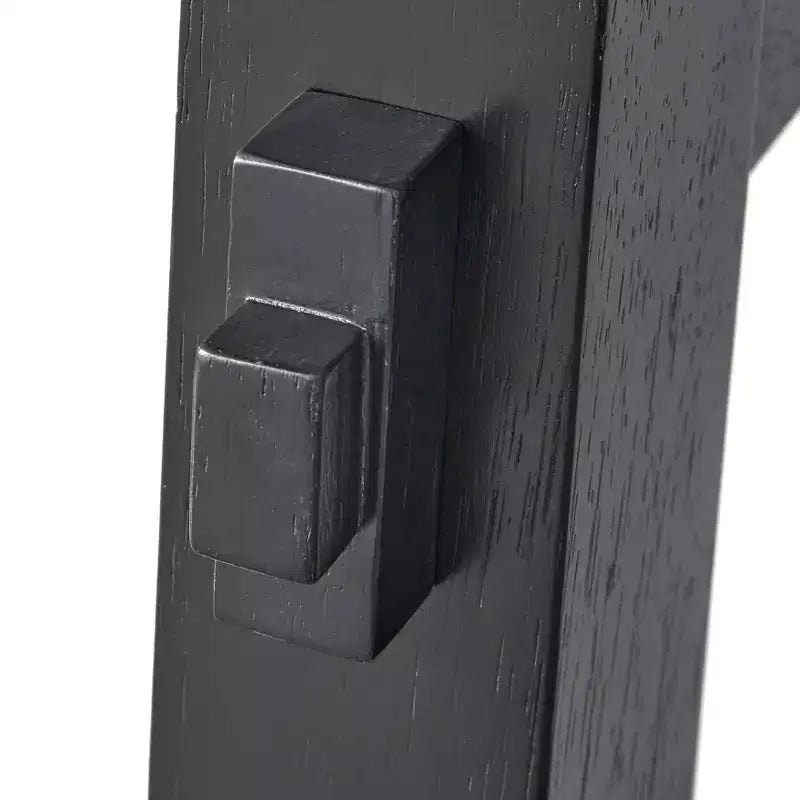 Ensemble repas extensible Lifestorey 5 pièces Edmonton style ferme avec chaises en bois massif noir mat
