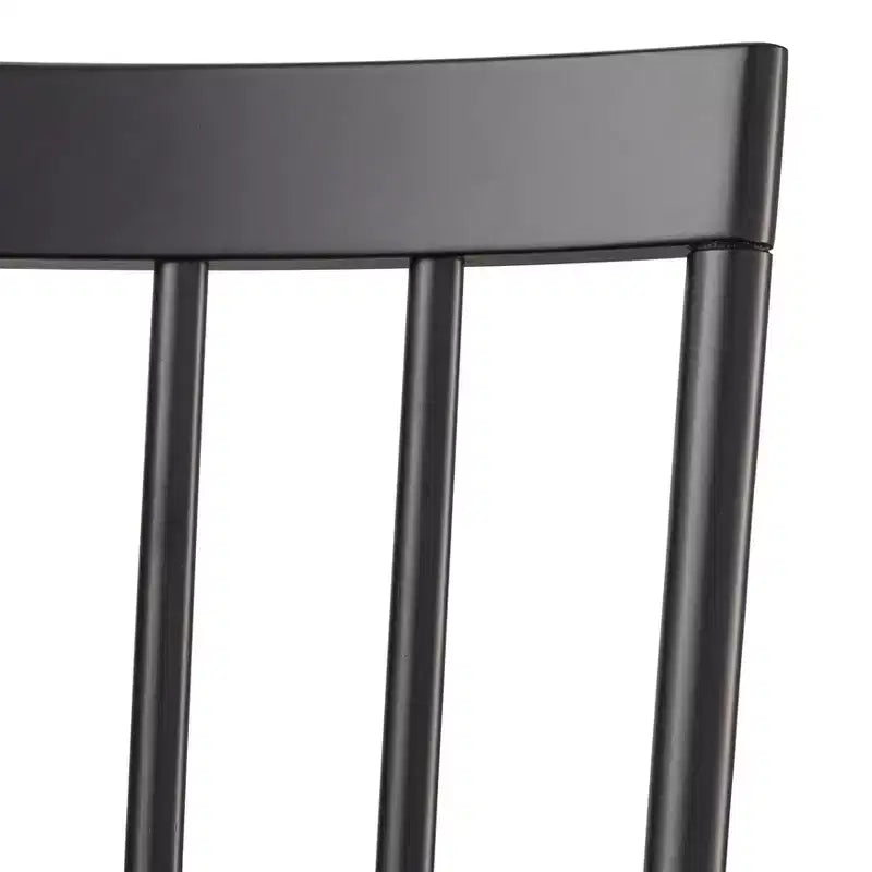Ensemble repas extensible Lifestorey 5 pièces Edmonton style ferme avec chaises en bois massif noir mat