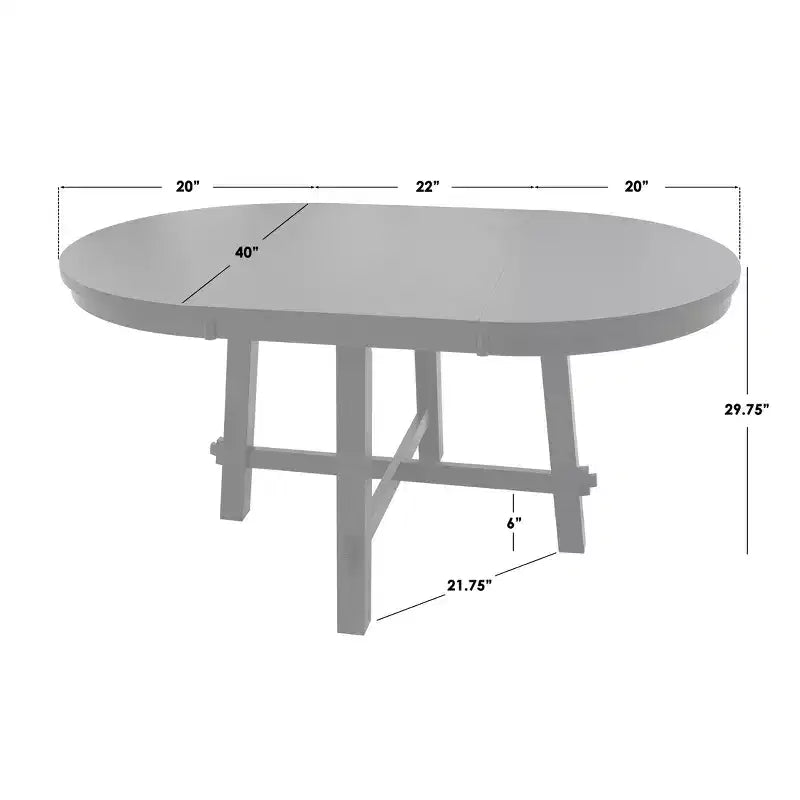 Ensemble repas extensible Lifestorey 5 pièces Edmonton style ferme avec chaises en bois massif noir mat