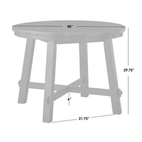 Ensemble repas extensible Lifestorey 5 pièces Edmonton style ferme avec chaises en bois massif noir mat