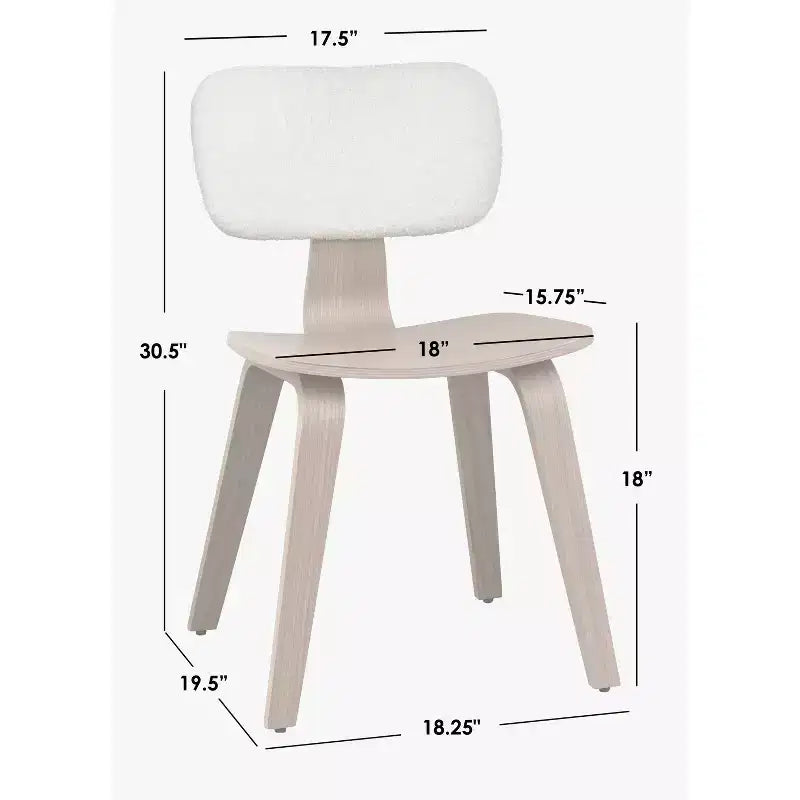 Ensemble de salle à manger rectangulaire Lifestorey Sigrid 5 pièces, chêne clair naturel