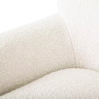 Christopher Knight Home Hartshorn Ensemble fauteuil club et pouf rembourrés en tissu bouclé Amande/Noir mat