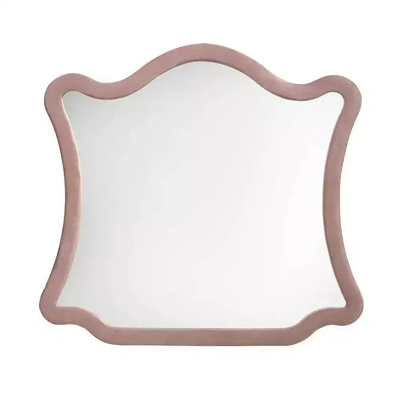 Acme Furniture Salonia Miroir de commode velours rose