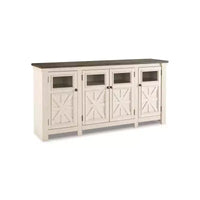Meuble TV extra-large Bolanburg pour téléviseurs jusqu'à 74 po, blanc cassé : meuble multimédia - Signature Design by Ashley