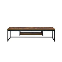 Meuble TV Bob pour téléviseurs jusqu'à 59" finition chêne vieilli/métal noir - Acme Furniture : Console robuste pour écran de télévision