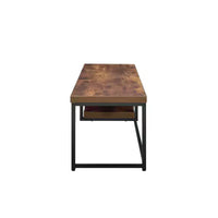 Meuble TV Bob pour téléviseurs jusqu'à 59" finition chêne vieilli/métal noir - Acme Furniture : Console robuste pour écran de télévision
