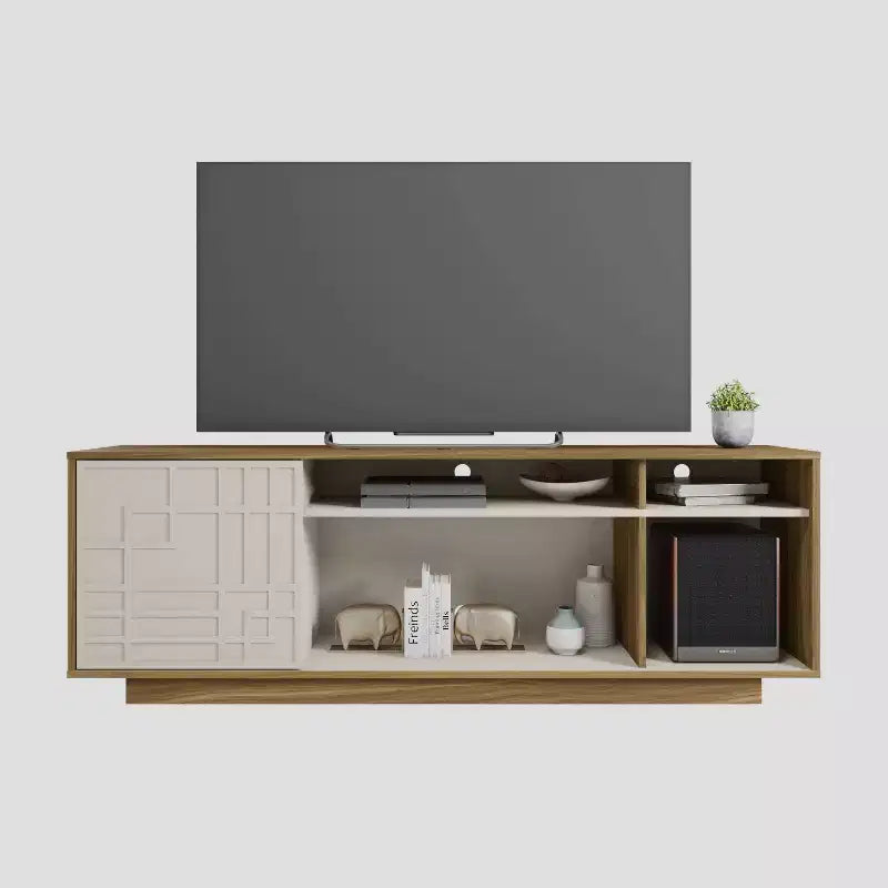 Techni Mobili meuble TV contemporain pour téléviseurs jusqu'à 70" chêne : centre de divertissement moderne avec rangement, gestion des câbles