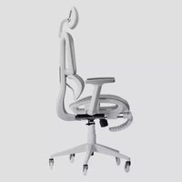 Chaise de jeu Airflex2 Mesh avec repose-pieds blanc - Techni Sport : Inclinaison synchronisée, capacité de 125 kg, design ergonomique