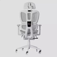 Chaise de jeu Airflex2 Mesh avec repose-pieds blanc - Techni Sport : Inclinaison synchronisée, capacité de 125 kg, design ergonomique