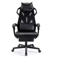 Chaise de jeu GTRACING, chaise d'ordinateur en maille, inclinable ergonomique avec repose-pieds noir