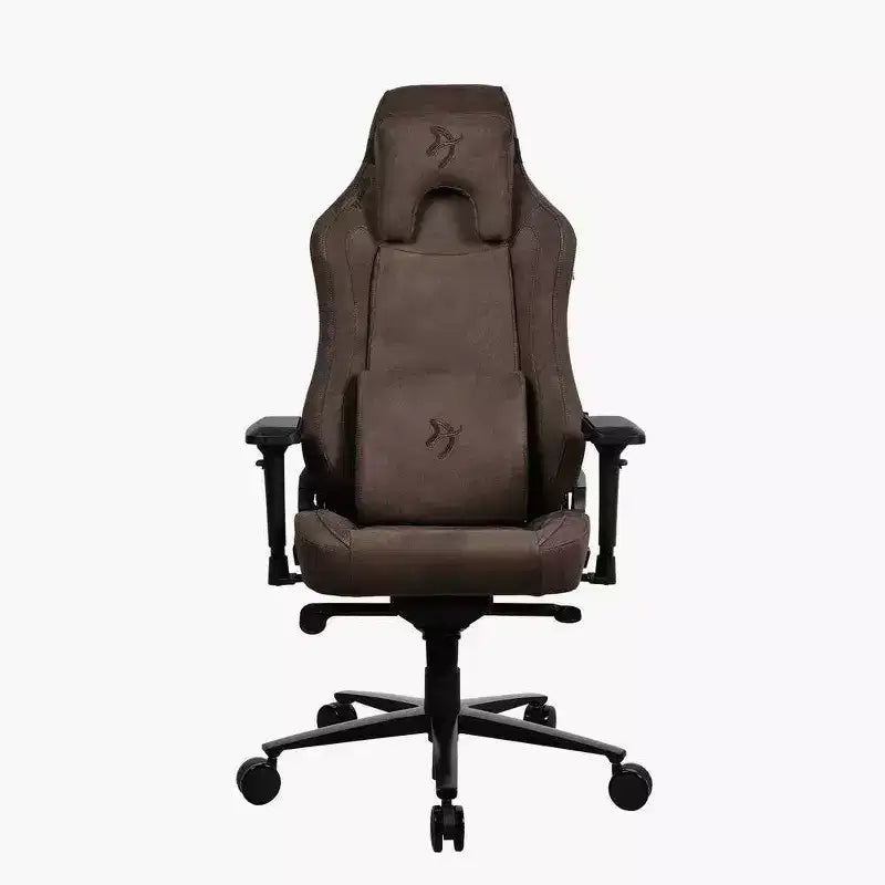 Chaise de bureau et gaming Arozzi Vernazza ultra-douce avec soutien lombaire en mousse à mémoire de forme, marron