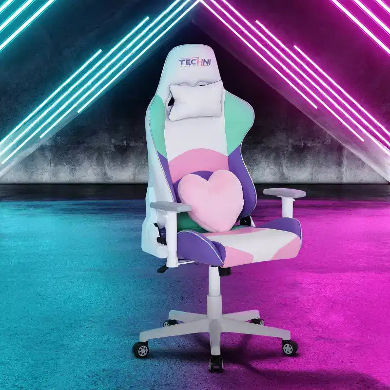 Chaise gaming PC de bureau Kawaii - Techni Sport