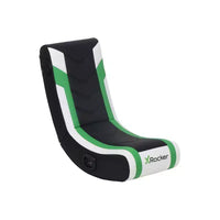 X Rocker Horizon Chaise de jeu au sol RVB LED Noir/Vert/Blanc