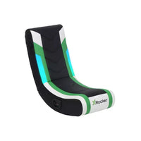 X Rocker Horizon Chaise de jeu au sol RVB LED Noir/Vert/Blanc