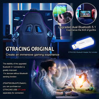 Chaise de gaming GTRACING avec haut-parleurs Bluetooth Chaise de bureau dossier haut en PU Violette