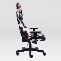 Fauteuil de jeu Ts85 Cow Print Luxx Series Cow - Techni Sport : Rembourrage en velours, mousse à mémoire de forme, réglable