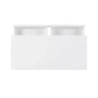 Bureau mid-century moderne Wedeln 2 tiroirs 42" finition bois blanc - Powell : mobilier de bureau à domicile