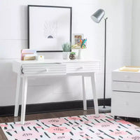 Bureau mid-century moderne Wedeln 2 tiroirs 42" finition bois blanc - Powell : mobilier de bureau à domicile
