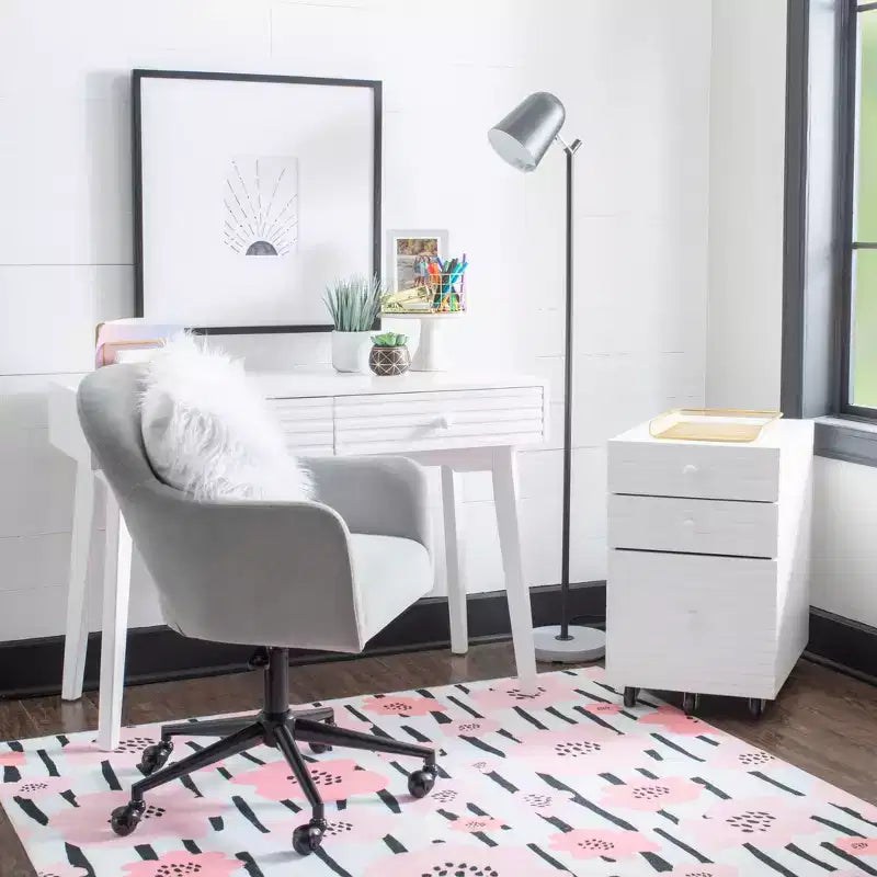 Bureau mid-century moderne Wedeln 2 tiroirs 42" finition bois blanc - Powell : mobilier de bureau à domicile