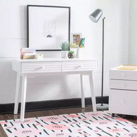 Bureau mid-century moderne Wedeln 2 tiroirs 42" finition bois blanc - Powell : mobilier de bureau à domicile