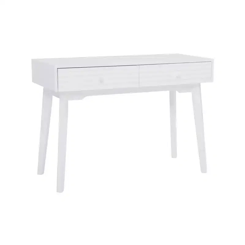Bureau mid-century moderne Wedeln 2 tiroirs 42" finition bois blanc - Powell : mobilier de bureau à domicile