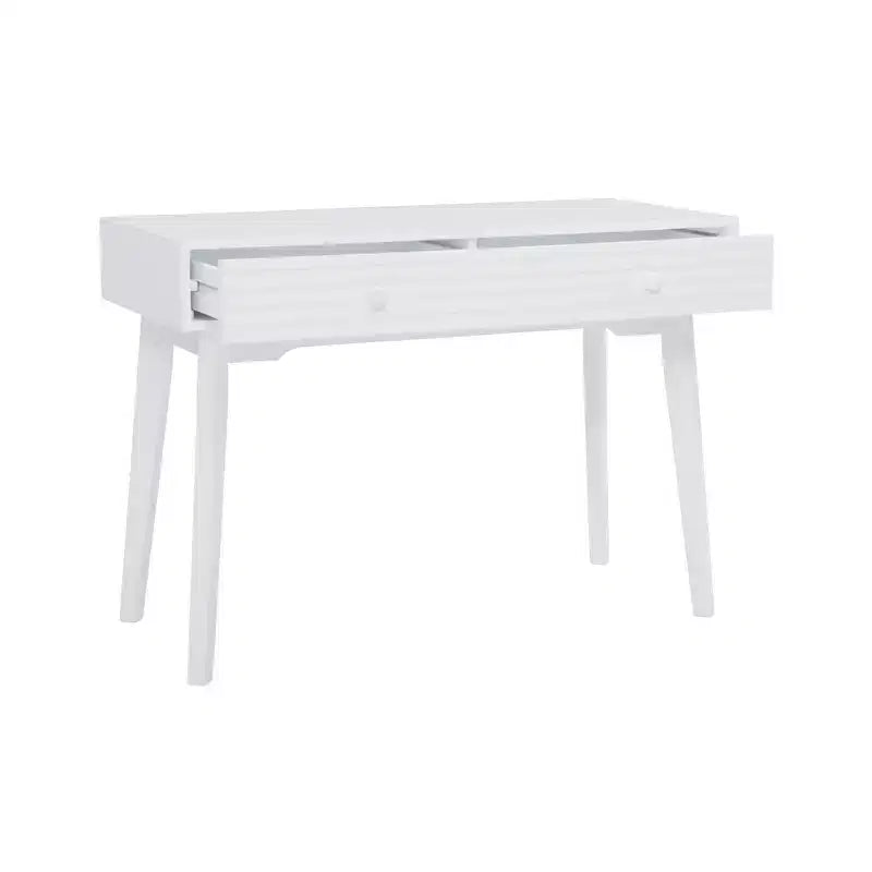 Bureau mid-century moderne Wedeln 2 tiroirs 42" finition bois blanc - Powell : mobilier de bureau à domicile