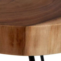 Table d'appoint libre East at Main Natura avec base en fer Marron/Noir