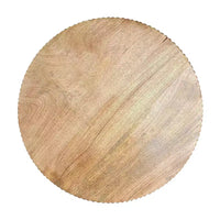 Table d'appoint Urban Port 21" - Dessus rond - Poteau empilé en forme de boule - Bois de manguier brun naturel