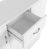 miBasics Beammoon meuble à chaussures moderne 1 tiroir avec 11 étagères blanc : contient jusqu'à 30 paires, placage bois MDF, rangement réglable