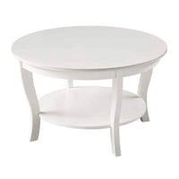 Table basse ronde avec étagère American Heritage de Convenience Concepts